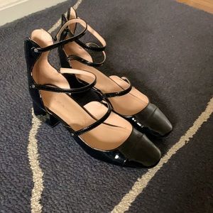 Zara patent leather Mary Jane heels